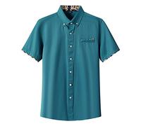 Ventes Flash du Jour Homme Chemise Blanche Lin Manches Courtes 2XL Legere Hawaienne Palmier Medieval en Grande Taille sans Manche Rock Tee Shirt Travail Chemisette Infroissable Asymetrique