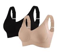 Ventes Flash en Cours Et Soldes Soutien Gorge sans Armature Coton Comfit Mastectomie avec Poche Brassiere Noir Grande Taille Allaitement Couture Fine Bretelles Anti-Saggy Breast Bra Brassière De