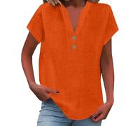 Ventes Flash en Cours Et Soldes Tee Shirt Femme France Chemisier Chic Elegant Blouse Blanche Pression Noel Noir Tunique Longue Lin Blanc Chemise Large Souple Polyester Sympa Tshirt Long Coton