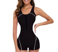 Ventes Flash Maillot De Bain Shorty Femme 1 Piece Slim Maillot De Bain Femme 1 Pieces Bandeau Torsion Frontale String Thong Maillot De Bain 1 Piece Femme Shorty Gym Casual Noir XXL