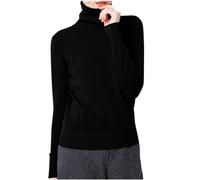 Ventes Flash sous Pull col Roulé Femme Chic Chaud Pas Cher Vetement Couleur Unie Ample Mode Pulls Pullover Col Rond Hauts Manche Longue Pull Femmes Hiver Léger Coupe Classique Pulls Tricoté Chaud