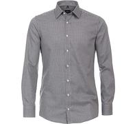 Venti Chemise d'affaires à carreaux coupe moderne, Noir , 41