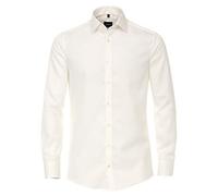 Venti Chemise en sergé uni pour homme - Manches longues - 72 cm - Coupe moderne - Beige - 45 cm