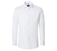 Venti Chemise en sergé uni pour homme - Manches longues - 72 cm - Coupe moderne - Blanc - 43 cm