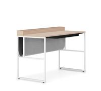 VENTI HOME Desk Bureau MDF Italia Chêne étain / blanc - MDF ITALIA F042027 P122 S007