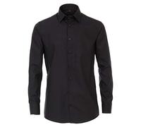 Venti Modern Fit Chemise Basic Kent à manches longues Popeline Noir - Noir - 44