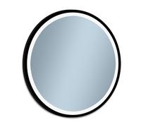 Venti Rund Led miroir 80x80 cm circulaire avec éclairage noir 5907459662467