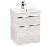 Venticello Villeroy und Boch vasque A92201E8 46,6 x 59 x 42,5 cm, poignée chromée, White Wood
