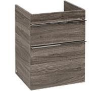 Venticello Villeroy und Boch vasque A92201RK 46,6x59x42,5cm, poignée chromée, chêne pierre