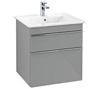 Villeroy und Boch Venticello A92301RA 55,3 x 59 x 50,2 cm, poignée chrome, verre Glossy Grey