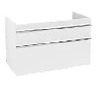 Venticello Villeroy und Boch vasque A92701MS 95,3 x 59 x 50,2 cm, lavabo à gauche, poignée chromée, White Matt