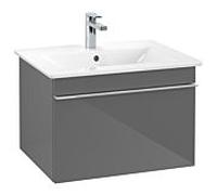 Villeroy und Boch Venticello A93301FP 60,3 x 42 x 50,2 cm, poignée chromée, Glossy Grey