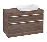 Venticello Villeroy und Boch vasque A94302VH 95,7 x 60,6 x 50,2 cm, meuble sous-vasque à droite, poignée blanc, chêne arizona