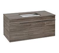 Venticello Villeroy und Boch vasque A94601RK 95,7x43,6x50,2cm, centre de vanité, poignée chrome, chêne pierre