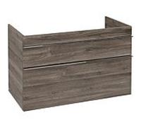 Venticello Villeroy und Boch vasque A92601RK 95,3x59x50,2cm, vasque au milieu, poignée chromée, chêne pierre