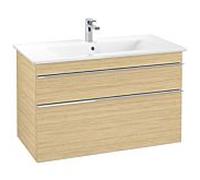 Venticello Villeroy und Boch vasque A92601VJ 95,3 x 59 x 50,2 cm, vasque au milieu, poignée chrome, chêne nordique