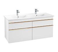 Venticello Villeroy und Boch vasque A93005MS 125,3 x 59 x 50,2 cm, poignée en cuivre, White Matt