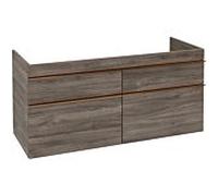 Venticello Villeroy und Boch vasque A93005RK 125,3x59x50,2cm, poignée cuivre, chêne pierre