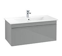 Venticello Villeroy und Boch vasque A93501RA 95,3 x 42 x 50,2 cm, poignée chrome, verre Glossy Grey