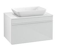 Venticello Villeroy und Boch vasque A94502RE 75,7 x 43,6 x 50,2 cm, poignée blanche, verre Glossy White
