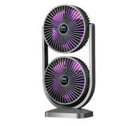 Ventilador De Escritorio - Recargable, Portátil, Silencioso, Con Rotación A