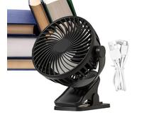 Ventilador De Mesa Con Carga USB,Pequeño Ventilador Recargable De Flujo De Aire Eficiente Para Viajes, Dormitorio, Escrito | Ventilador Con Clip,Ventilador Con Clip - Ventilador Portátil Para Cocheci