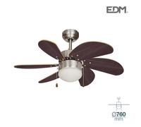 VENTILADOR DE TECHO MODELO ARAL WENGUE/NIQUEL SATI