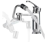 Ventilateur 1080 avec extension de robinet rotatif - Remplacement de tête de pulvérisation de robinet à 2 fonctions, accessoire de de robinet de cuisine | Adaptateur de bras robotique pour