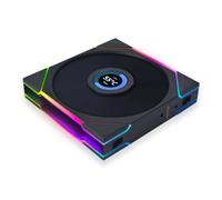 LIANLI 140 mm ARGB Ventilateur UNI TL LCD Sans Fil 140 BK Pack unique 2,4 GHz Sans Fil 1,6 pouces LCD FDB LCP Ventilateur UF-TL140-LCD-WLS-1B