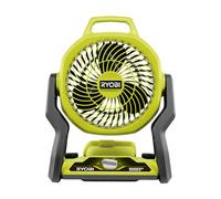 RYOBI Ventilateur Sans Fil 18V ONE+ RF18-0 - Orientation Réglable, 3 Vitesses, ULTRA Silencieux - Idéal Bureau, Télétravail, Camping, Garage - Batterie Non Incluse