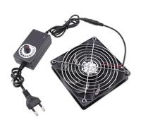 Ventilateur 220V Ventilateur Pc 120Mm,Ventilateur Ac 12V Double Roller Ball,Ventilateur De Boîtier Avec Contrôleur De Vitesse,Ventilateur Refroidissement Pour Pc/Tv Box/Av Cabinet,120X25Mm