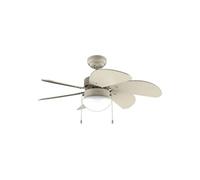Ventilateur 50W 92 cm Lampe intégrée 3 vitesses 6 pales Eté/Hiver Rose