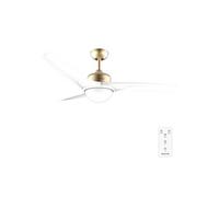 Ventilateur 60W - 132 cm - 3 pales - LED 18W - Télécommande - Minuteur 8h - Noir