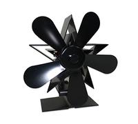 Ventilateur à 5 pales en alliage d'aluminium de rechange pour poêle à bois - Accessoire d'économie de carburant - Faible consommation - Alimenté par la chaleur