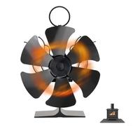 Ventilateur à 6 pales alimenté par la chaleur pour cheminée - Moteur thermoélectrique en aluminium silencieux - Distribue efficacement l'air chaud - Faible consommation de carburant - Protection
