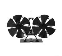 Ventilateur à bûches, 12 lames, grand volume d'air, ventilateur de four à haute vitesse, ventilateur de poêle à bois alimenté par la chaleur, ventilateur pour poêle à bois
