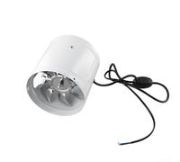 Ventilateur à canal 6 pouces 40 W économe en énergie robuste (blanc) | Volume d'air de 530 m³/h, 40 dB silencieux, design à 7 pales, lame en métal, circulation efficace