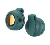 Ventilateur à clip de taille, refroidisseur personnel sous chemise avec tête rotative à 360 degrés, ventilateur rechargeable monté sur ceinture pour le travail en plein air, le camping, la pêche (vert