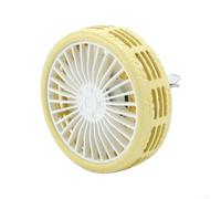 Ventilateur à clip pour grille d'aération de voiture, décoration de voiture, ventilateur électrique multifonction, console centrale, 3 vitesses de flux d'air (jaune)