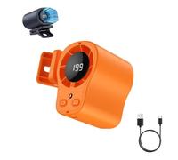 Ventilateur à clip pour voiture avec écran LED, 199 vitesses et rotation à 360°, ventilateur à clip semi-refroidissant rechargeable par USB avec batterie de 1500 mAh pour tableau de bord de voiture