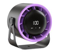 Ventilateur à clip - Pro | Ventilateur à turbine - Ventilateur à clip haute vitesse à écran numérique à 100 vitesses Ventilateur rechargeable de 4000 mAh pour bibliothèque et bureau haute performance