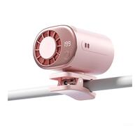 Ventilateur à clip rechargeable par USB avec 199 vitesses, rotation à 360 °, ventilateur de cou portable pour le refroidissement des mains, ventilateur de bureau personnel ultra silencieux pour bureau