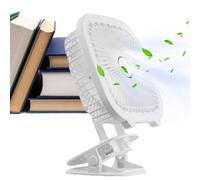 Ventilateur à clip - Ventilateur de bureau multifonction à clipser USB, mini avec lumière LED et port USB pour lampe de bureau de cuisine, lit, chambre à coucher