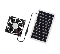 Ventilateur à énergie solaire 2,5 W avec sortie CC, ventilation d'échappement portable pour clapier, niche, jardin, solution de circulation d'air durable
