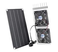 Ventilateur à énergie solaire - Extracteurs d'air - Panneau de 10 W - Ventilateurs d'échappement professionnels réglables - Haute efficacité - Refroidissement du poulet