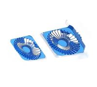 Ventilateur à LED, ventilateur de plafond à moteur courant continu bleu avec lumières LED, ventilateurs de plafond double base E27 avec lumières, minuterie silencieuse 3 vitesses pour soins ocu