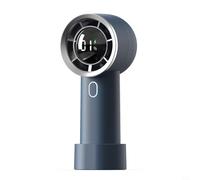 Ventilateur à main, 100 étapes de réglage en continu, ventilateur portable pour la maison, le bureau, la chambre à coucher, les voyages en plein air (bleu)