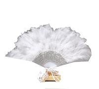 Ventilateur à main Éventail de plumes de mariage Éventails de poche élégants pour mariée avec dentelle Rose Accessoires de prise de vue photo non pliants pour la décoration de mariage pour hommes et