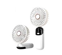 Ventilateur à Main, Mini Ventilateur Portatif Ventilateur de Bureau USB,Petit Ventilateur de Poche 5 Vitesses Avec Base, Ventilateur de pulvérisation pour la Maison, le Bureau, les Voyages