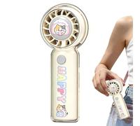 Ventilateur à main portable - Accessoire d'Été À Motif Cartoon Rechargeable par USB 3 Vitesses,Petit Ventilateur De Poche | Pour les voyages, la maison, le bureau, l'intérieur, l'extérieur, vacances,